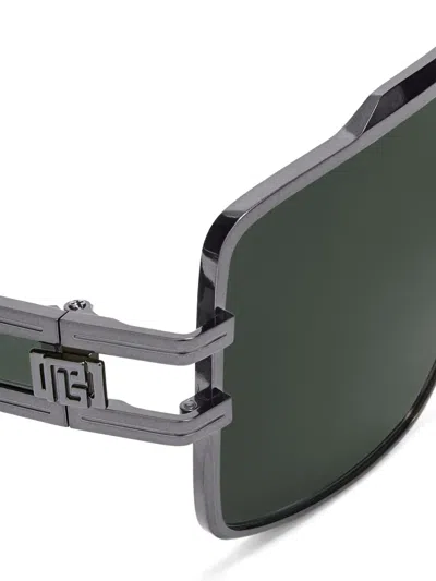 Balmain Geometric-frame Sunglasses In Black