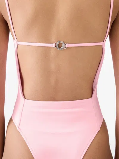 Jacquemus The Sole Open-back One-piece Swimsuit In Pink