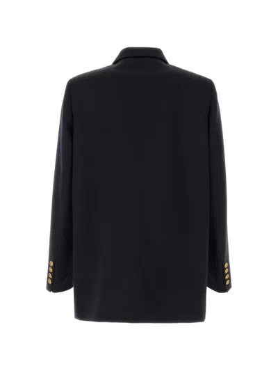 Valentino Buttoned Coat In Multi