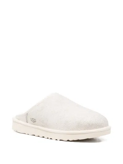 Ugg Crackle-effect Mules In White