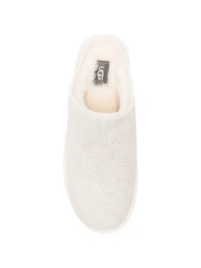 Ugg Crackle-effect Mules In White