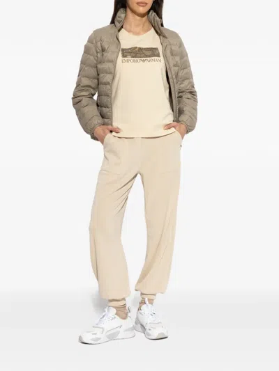 Ea7 Logo-print Padded Jacket In Pattern