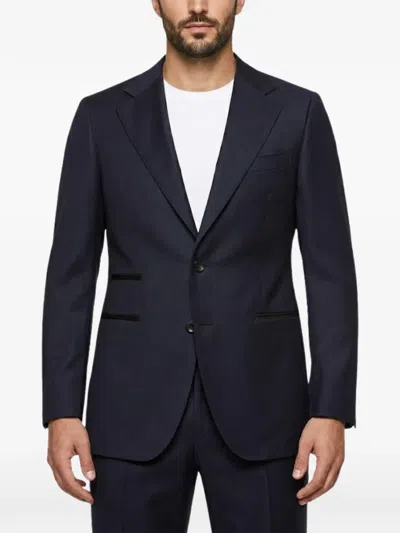 Franzese Collection Wool Single-breasted Blazer In Multi