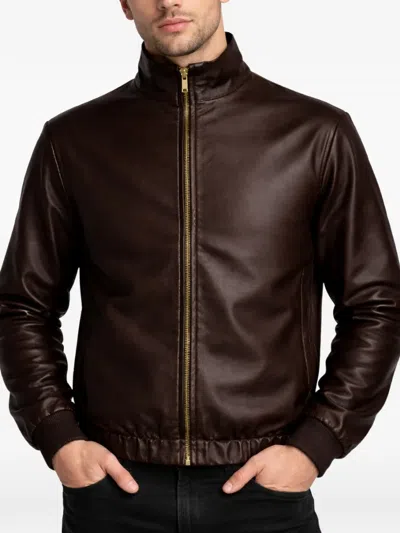 Franzese Collection Reversible Jacket In Brown