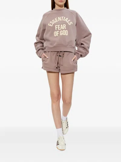 Essentials Logo-print Sweatshirt In Pink