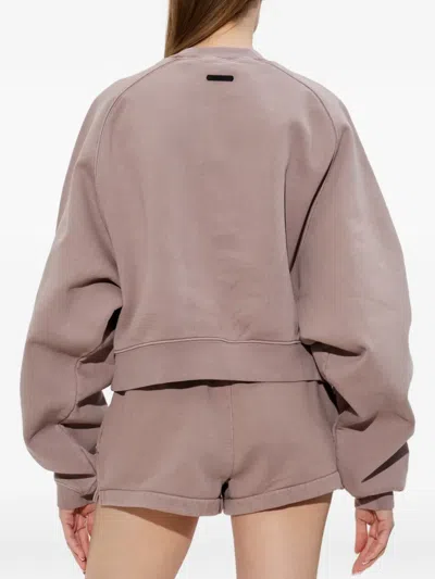 Essentials Logo-print Sweatshirt In Pink