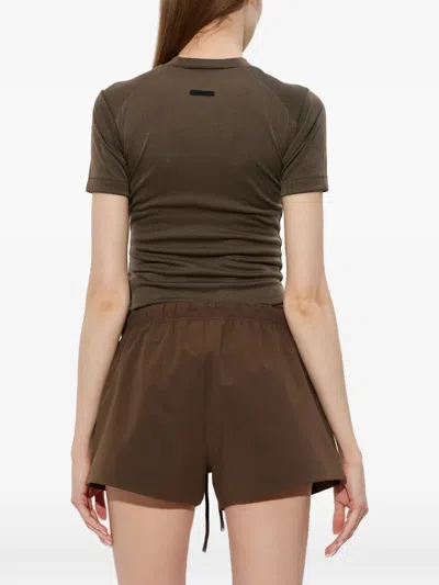 Essentials Logo-patch T-shirt In Brown
