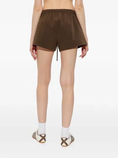 Essentials Drawstring Running Shorts In Brown