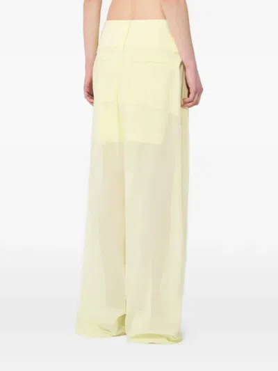 Sportmax Spsfavetta Trousers With Inserts In Yellow