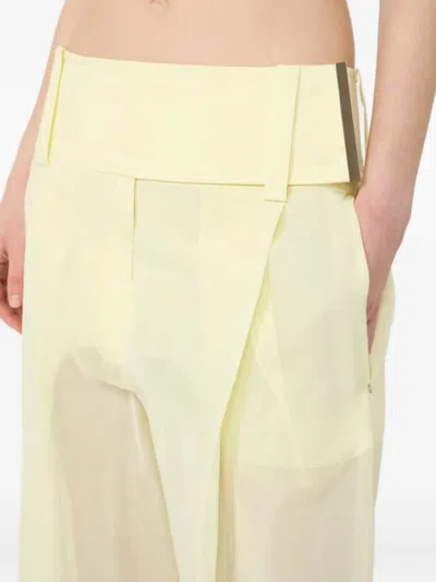 Sportmax Spsfavetta Trousers With Inserts In Yellow