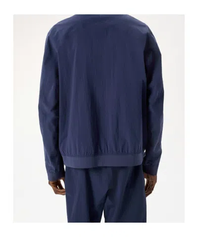 Veilance Diode Stretch Nylon Bomber Jacket In Blue