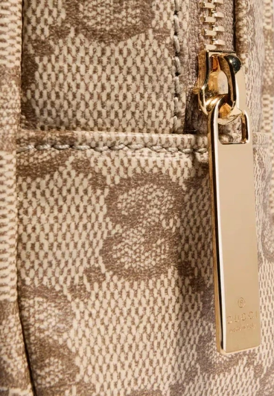 Gucci Medium Cosmetic Case With Web In Brown