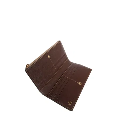 Gucci Portefeuille Long Avec Web In Brown