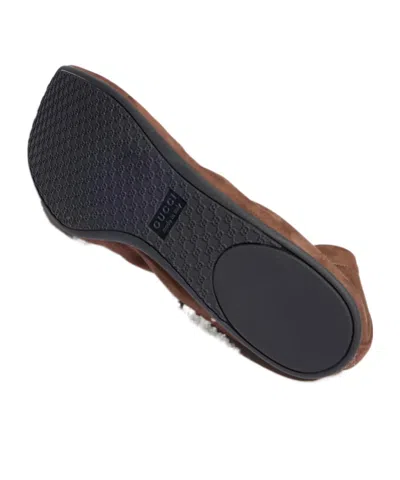 Gucci Light Brown Solid Ballet Flats In Brown