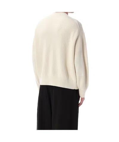Studio Nicholson Sophisticated Parchment Knit Sweater For Men In Neutral