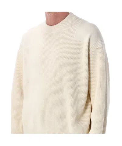 Studio Nicholson Sophisticated Parchment Knit Sweater For Men In Neutral