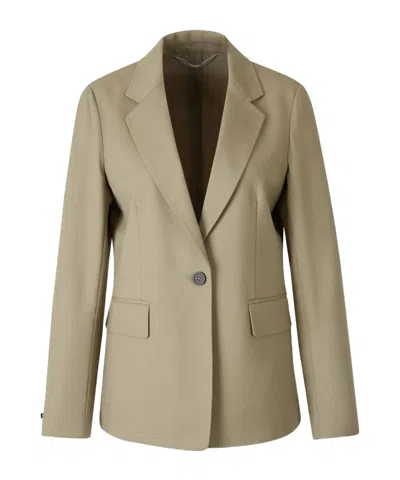 Peserico Single-button Flap-pocket Blazer In Neutral
