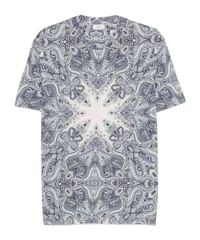 Etro Paisley-print T-shirt In Blue