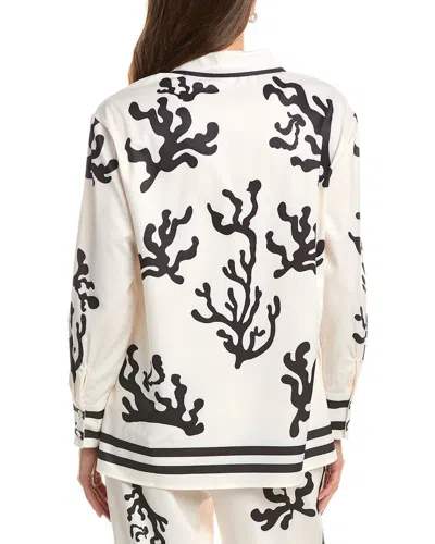 Colette Rose Button Front Top In Neutral