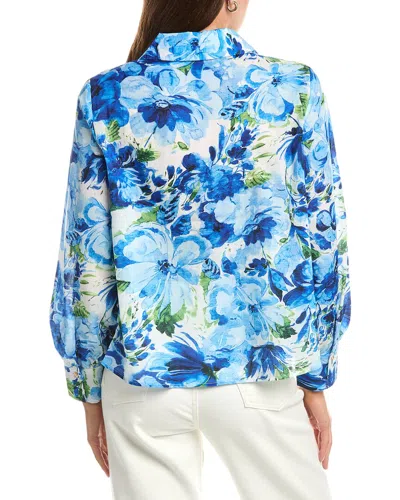 Colette Rose Button Front Top In Black
