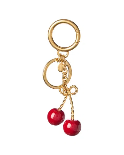 Valentino Chez  Vlogo Key Chain Bag Charm In Gold