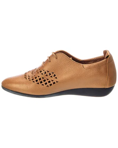 Arche Onybye Leather Flat In Brown