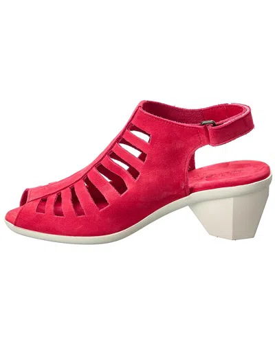 Arche Enexor Leather Sandal In Red