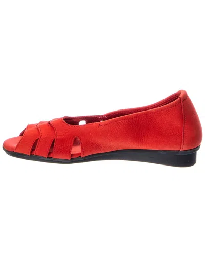 Arche Ninova Leather Flat In Red