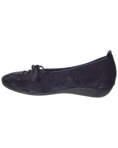 Arche Onykim Leather Flat In Black