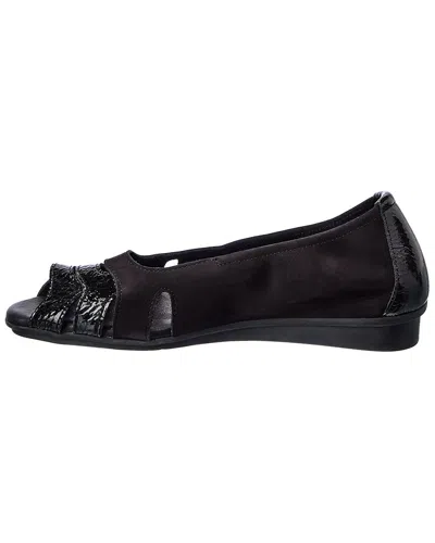 Arche Ninova Leather Flat In Black
