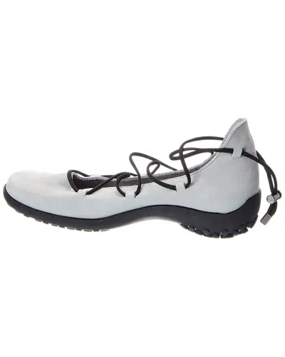 Arche Pulkaz Leather Flat In Gray