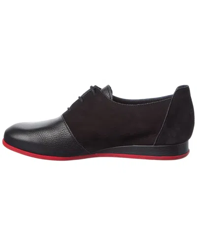 Arche Piaeje Leather Flat In Black