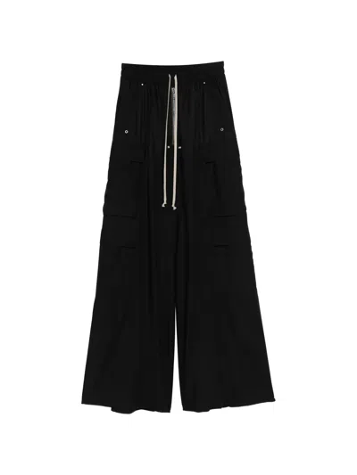 Rick Owens Cargobelas Drawstring Cargo Pants In Black