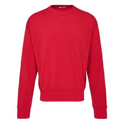 Auralee High Twist Light Sweat Pullover In Red