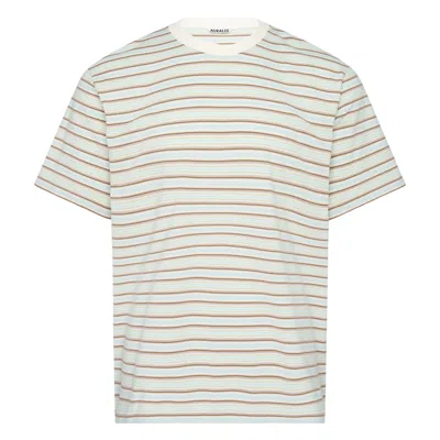 Auralee Gradient-stripe Jersey T-shirt In Multi