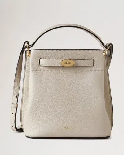 Mulberry Small Islington Classic Leather Bucket Bag In Chalk