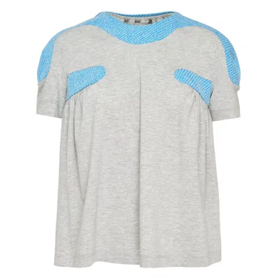 Ashley Williams Pillbox Panelled T-shirt In Gray