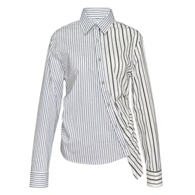 Andersson Bell Noa Striped Twist-tuck Shirt In White