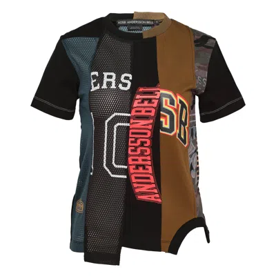 Andersson Bell Reworked Patchwork Logo-print T-shirt In Multi