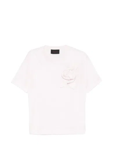Simone Rocha Fitted Pressed Rosette T-shirt In Multi
