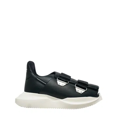 Rick Owens Burritogeth Sneakers Contrast Sole Round Toe In Black