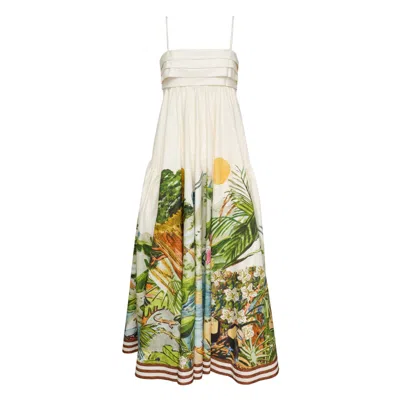 Alemais Toucan Tango Midi Dress In White