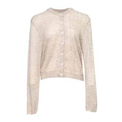 Lee Mathews Mila Contrast Cardigan In Neutral