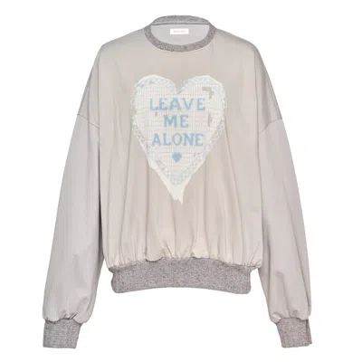 Sultry Virgin Broken Pattern Sweatshirt In Neutral