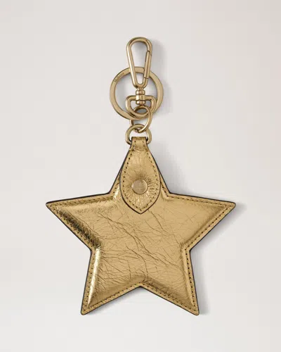 Mulberry Star Keyring In Gold