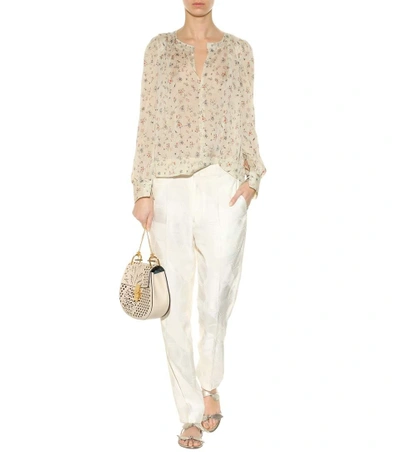 Shop Isabel Marant Ryd Cropped Trousers In White