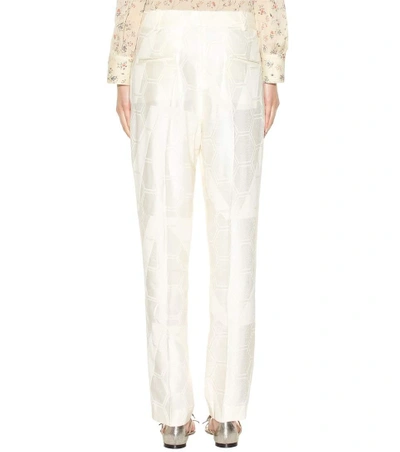 Shop Isabel Marant Ryd Cropped Trousers In White