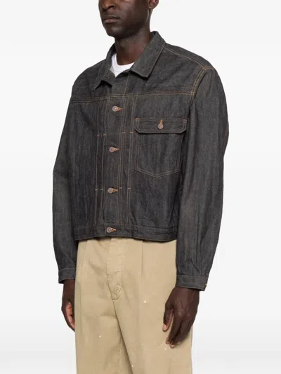 Visvim Mud Od Denim Jacket In Gray