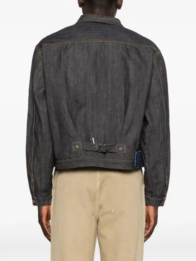 Visvim Mud Od Denim Jacket In Gray