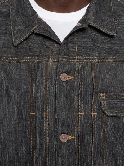 Visvim Mud Od Denim Jacket In Gray
